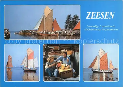 Segelboote Zeesen Boote Ostseefischer Mecklenburg Vorpommern  Kat. Schiffe