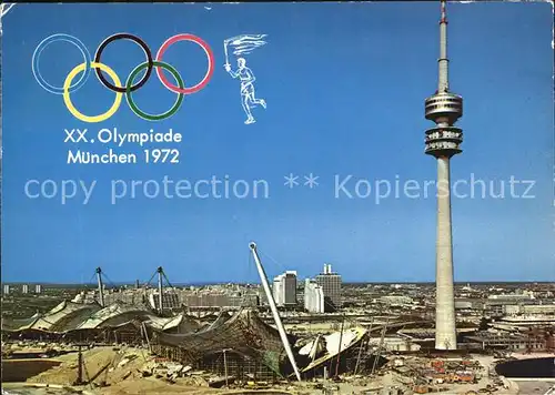 Olympia XX. Olympiade Muenchen Olympiaturm  Kat. Sport