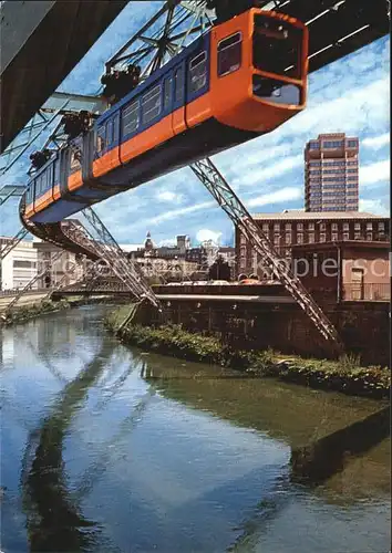 Schwebebahn Wuppertal Elberfeld Sparkasse  Kat. Bahnen