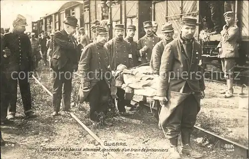 Militaria Kriegsgefangene Transport Zug Verletzte WK1