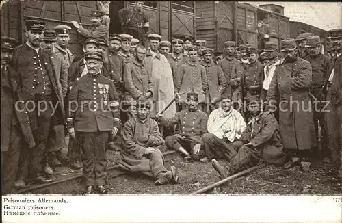 Militaria Kriegsgefangene Deutsche Gefangene Zug Transport WK1 