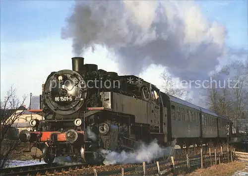 Lokomotive Einheitsgueterzugtenderlokomotive 861501 5 Strecke Schlettau Kat. Eisenbahn