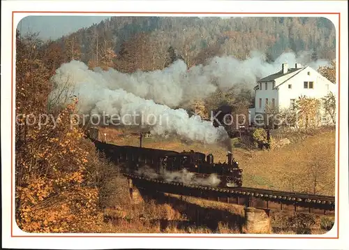Lokomotive Schmalspurbahn Wolkenstein Joehstadt Pressnitztal  Kat. Eisenbahn