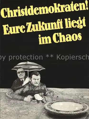 Politik Chaos Christdemokraten Klaus Staeck  Kat. Politik