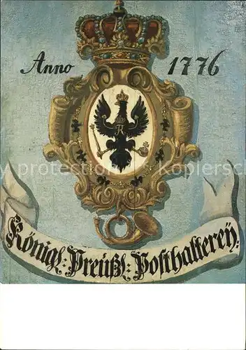 Post Posthausschild Preussen 1776  Kat. Berufe