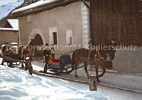 Pferdeschlitten Engadiner Schlitteda 