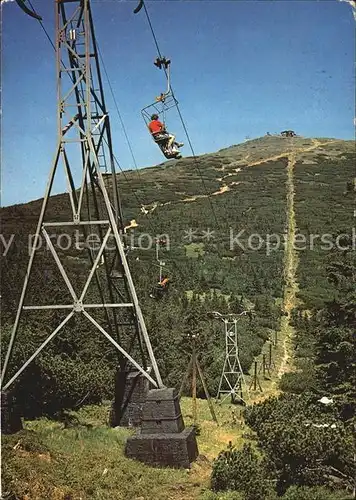 Sessellift Krkonose Sedackova lanovka z Pece pod Snezkou Kat. Bahnen