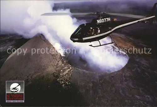 Helikopter Hubschrauber Puu Oo Vent Big Island Hawaii Kilauea Volcano