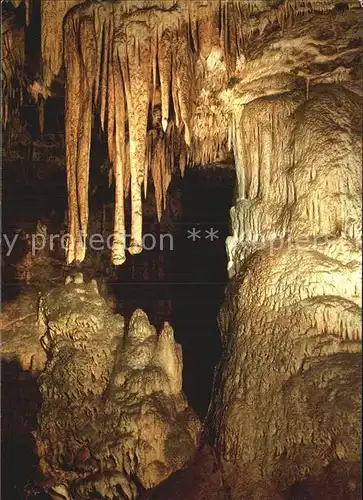 Hoehlen Caves Grottes Moravsky Kras Punkva Hoehle Salm Saeule Kat. Berge