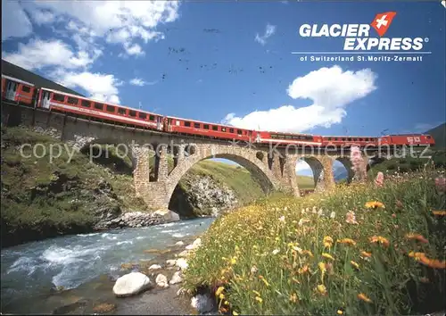 Eisenbahn Glacier Express Viadukt Reuss Hospental Kat. Eisenbahn