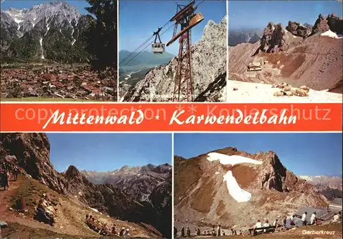 Seilbahn Karwendel Mittenwald Gerberkreuz Kat. Bahnen