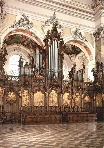 Kirchenorgel Benediktinerabtei Ottobeuren Chorgestuehl  Kat. Musik