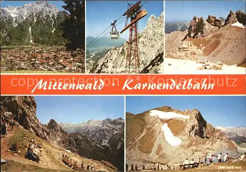 Seilbahn Karwendel Mittenwald Gerberkreuz Kat. Bahnen