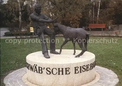 Skulpturen Bronceskulptur Bauer und Geissbock Meckenbeuren  Kat. Skulpturen