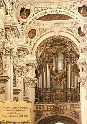 Kirchenorgel Passau Dom St. Stephan  Kat. Musik