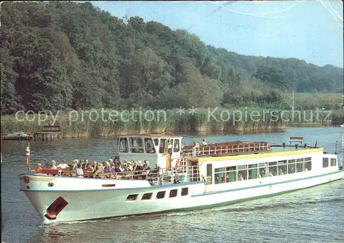 Motorschiffe Salonschiff Strandbad Ferch Weisse Flotte Potsdam  Kat. Schiffe