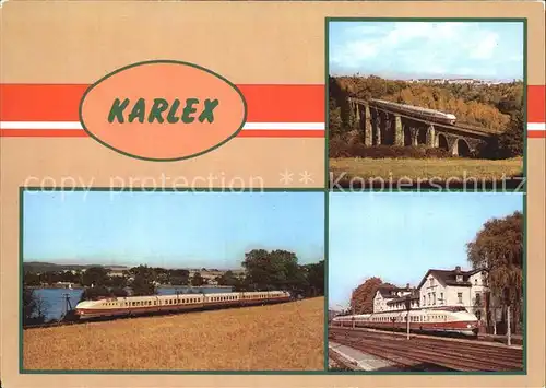 Eisenbahn Karlex VT 175.0 Talsperre Pirk Syratalviadukt Bahnhof Weischlitz Kat. Eisenbahn