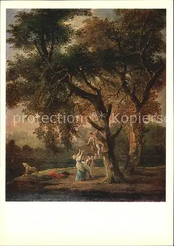 Kuenstlerkarte Alte Kuenstler Hubert Robert Nest Robbers 1780 Kat. Kuenstlerkarte