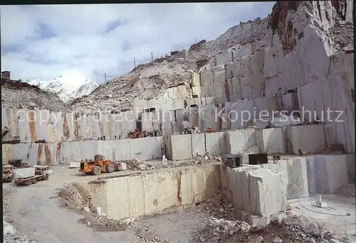 Tagebau Daylight Mining Carrara Cave di Marmo Marmorsteinbruch Kat. Rohstoffe Commodities
