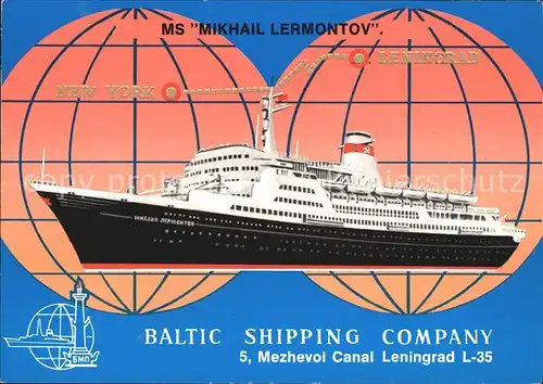 Dampfer Oceanliner Mikhail Lermontov  Kat. Schiffe