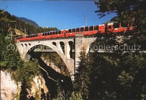 Eisenbahn Soliser Viadukt Bernina Express  Kat. Eisenbahn