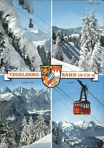 Seilbahn Tegelberg Aggenstein Tannheimer Gruppe Lechtaler Alpen Kat. Bahnen