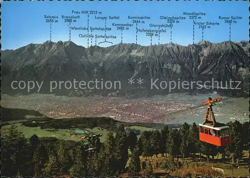 Seilbahn Patscherkofel Innsbruck Nordkette  Kat. Bahnen