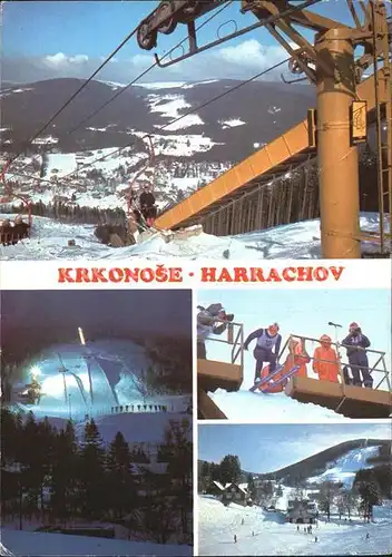 Sessellift Skispringen Krkonose Harrachov  Kat. Bahnen