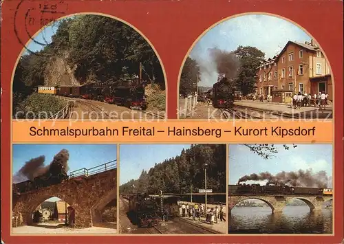 Lokomotive Schmalspurbahn Freital Hainsberg Kipsdorf  Kat. Eisenbahn