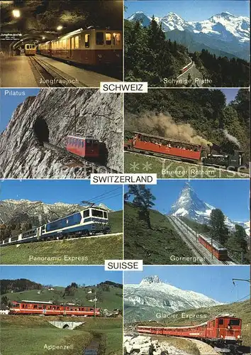 Eisenbahn Touristische Bahnen Schweiz Pilatus Gornergrat Appenzell  Kat. Eisenbahn