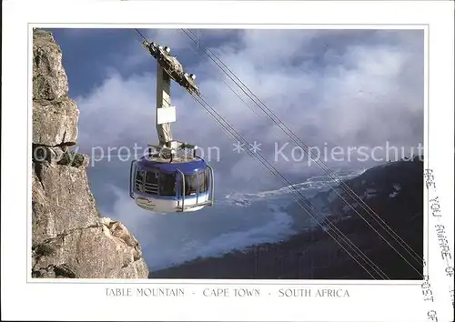 Seilbahn Table Mountain Cape Town South Africa  Kat. Bahnen