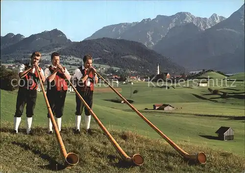 Alphorn Alphornblaeser Allgaeu Kat. Musik