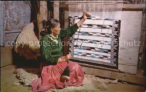 Indianer Native American Navajo Rug Weaver  Kat. Regionales