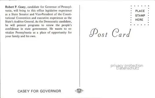 Politiker Robert P. Casey Governor of Pennsylvania and Family  Kat. Politik