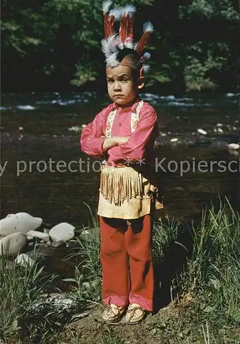 Indianer Native American Little Carl Cherokee Indian North Carolina Qualla Reservation  Kat. Regionales