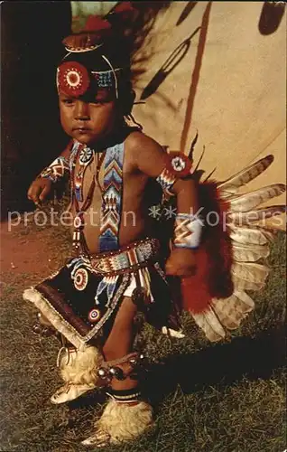 Indianer Native American Little Nonnie 2 year old Pawnee Otoe Indian Dancer  Kat. Regionales