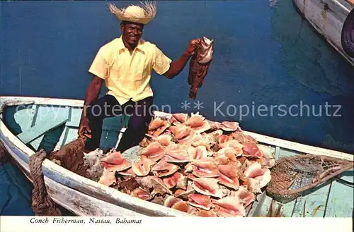 Fischerei Conch Fisherman Nassau Bahamas Kat. Handwerk