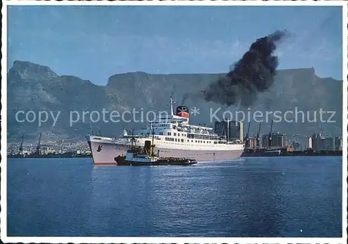 Dampfer Oceanliner R.M.S. Windsor Castle Table Bay Docks Cape Town Kat. Schiffe