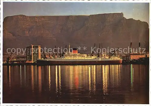 Dampfer Oceanliner Mailship Duncan Dock Cape Town South Africa Kat. Schiffe