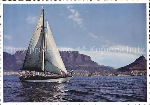 Segelboote Table Bay Cape Town South Africa Kat. Schiffe