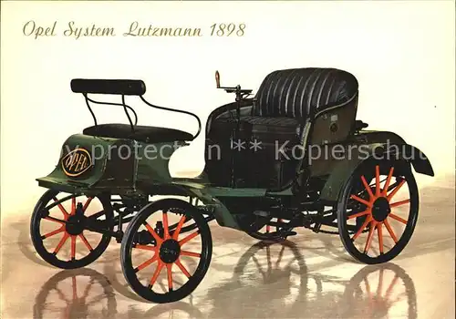 Autos Opel System Lutzmann 1898 Kat. Autos