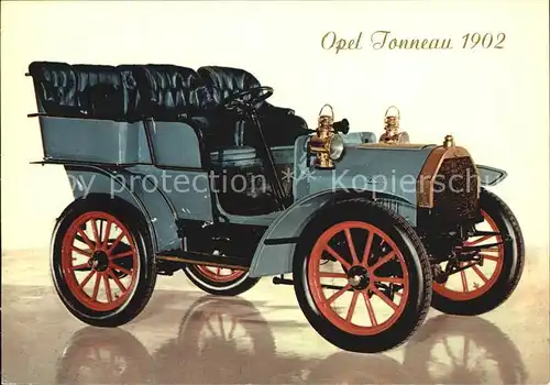 Autos Opel Tonneau 1902 Kat. Autos