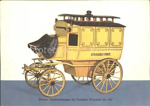 Post Strassenpostwagen Berlin Deutsche Reichspost um 1900 Kat. Berufe