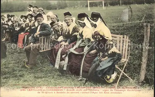 Trachten Frankreich Concours de Costumes St. Girons Septembre 1912 Kat. Trachten