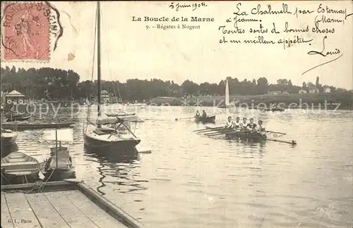 Boote Regates a Nogent Boucle de la Marne  Kat. Schiffe
