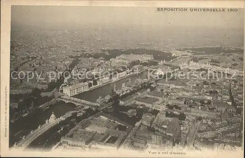 Exposition Universelle Paris 1900 Vue a vol d oiseau Kat. Expositions