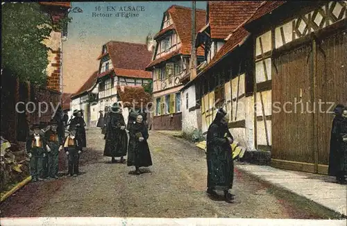 Trachten Alsace Retour d Eglise  Kat. Trachten