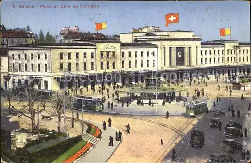 Strassenbahn Geneve Place et Gare de Cornavin Kat. Strassenbahn