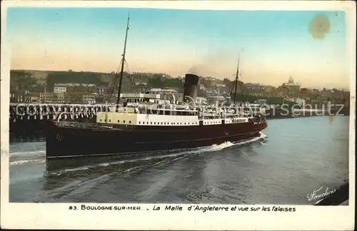 Dampfer Oceanliner La Malle d Angleterre Boulogne sur Mer  Kat. Schiffe