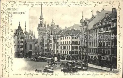 Strassenbahn Muenchen Marienplatz Kat. Strassenbahn